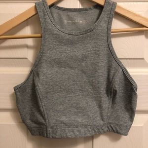 Outdoor Voices Athena Crop Top Grey small